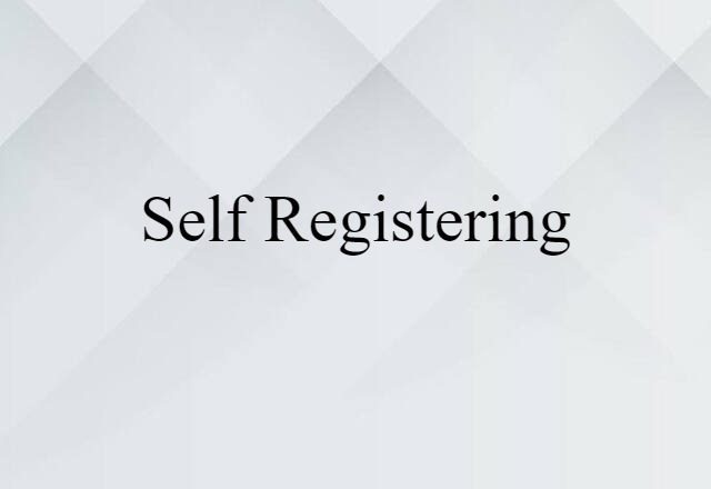 self-registering