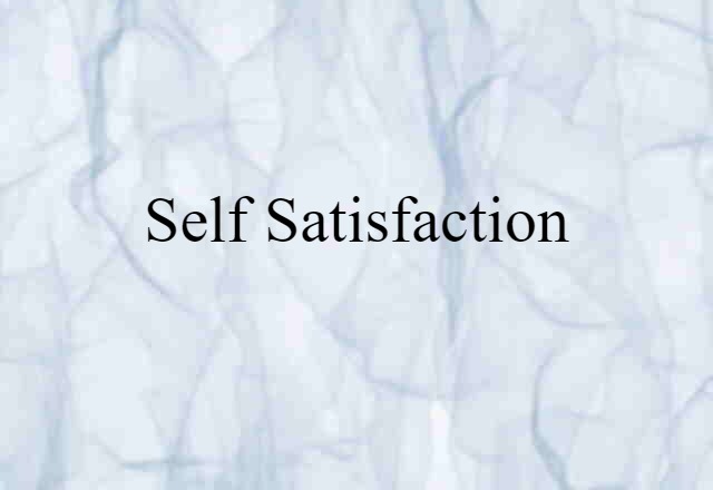 self-satisfaction