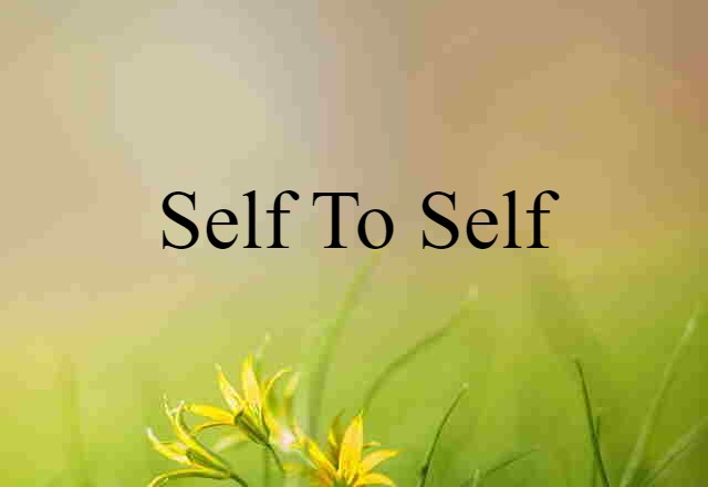 self-to-self