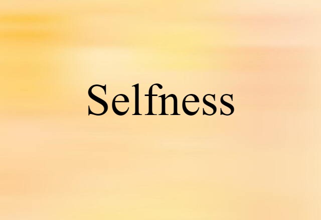 selfness