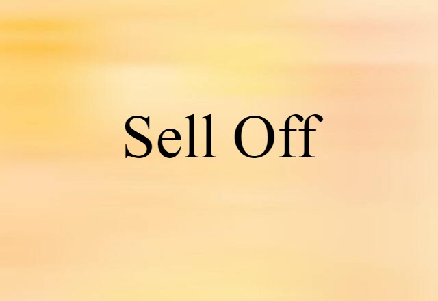 sell-off