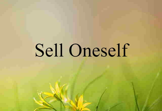 Sell Oneself (noun) Definition, Meaning & Examples