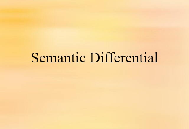 semantic differential