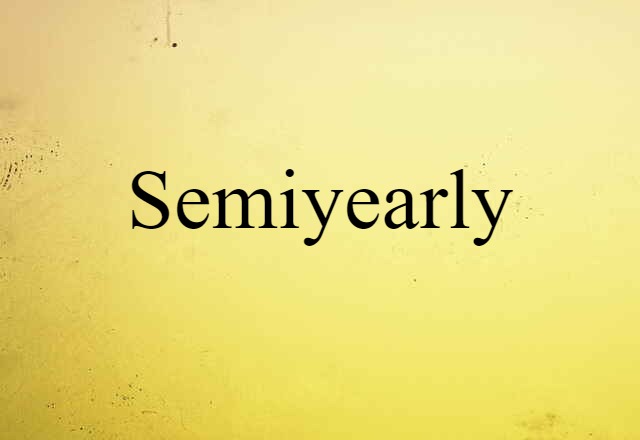 Semiyearly (noun) Definition, Meaning & Examples