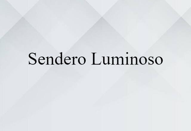 Sendero Luminoso