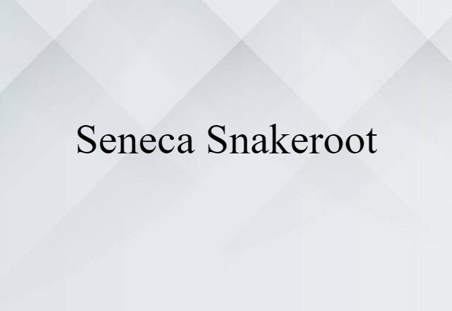 Seneca snakeroot