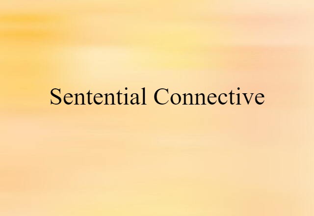 sentential connective