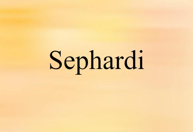 Sephardi