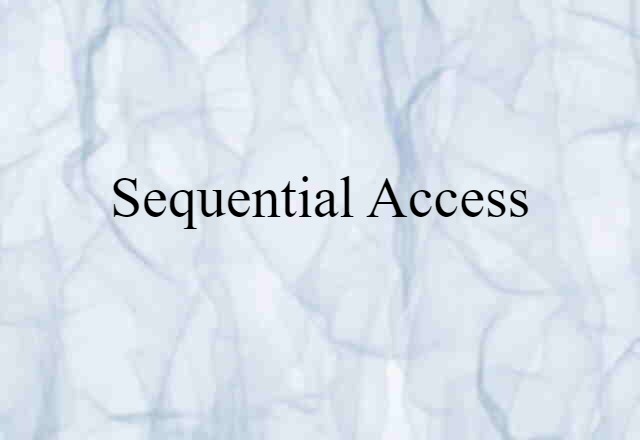 sequential access