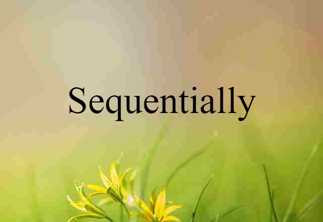 Sequentially (noun) Definition, Meaning & Examples