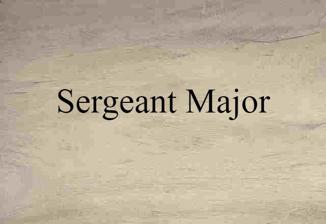 sergeant major