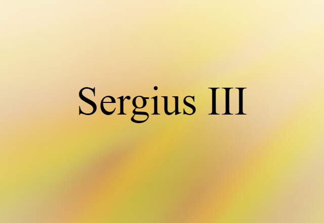 Sergius III