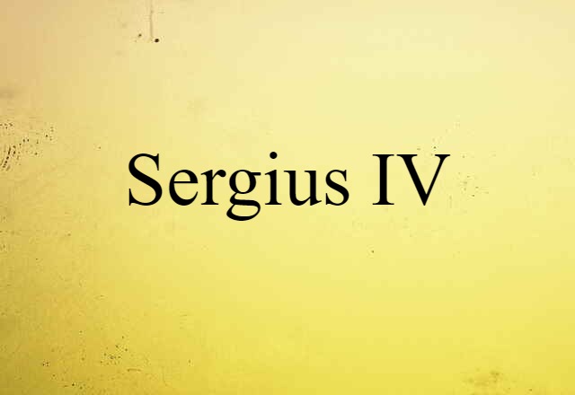 Sergius IV