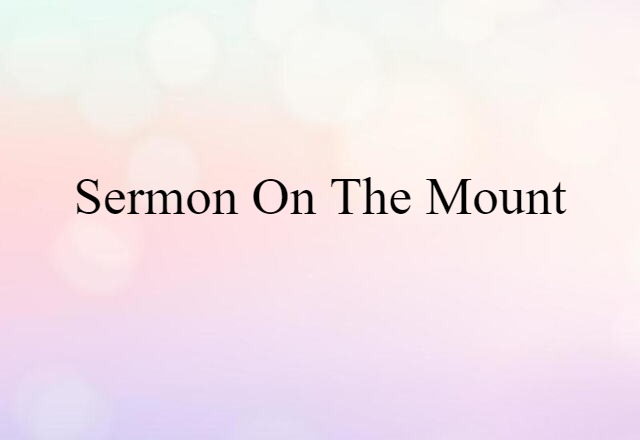 Sermon on the Mount