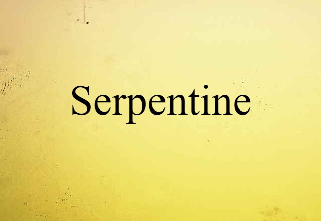 Serpentine (noun) Definition, Meaning & Examples