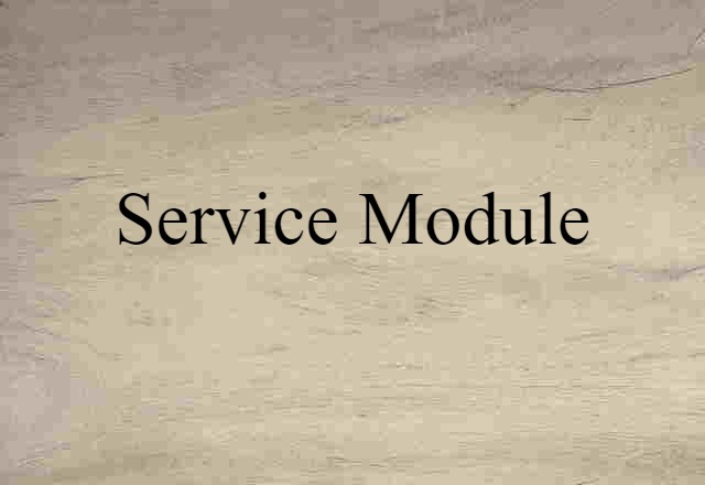 Service Module (noun) Definition, Meaning & Examples