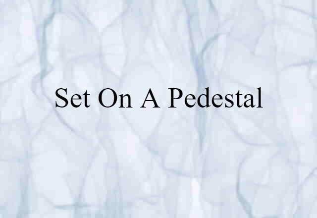 Set On A Pedestal (noun) Definition, Meaning & Examples