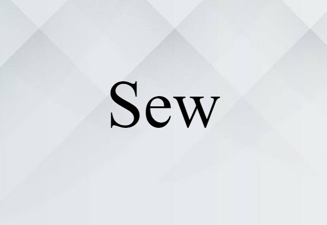 Sew (noun) Definition, Meaning & Examples