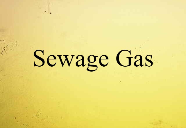 Sewage Gas (noun) Definition, Meaning & Examples