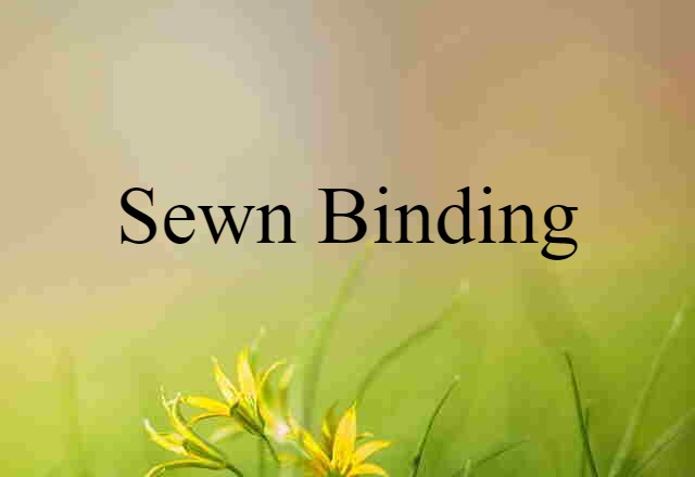 Sewn Binding (noun) Definition, Meaning & Examples