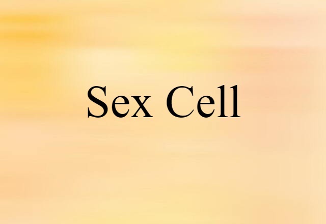 Sex Cell (noun) Definition, Meaning & Examples