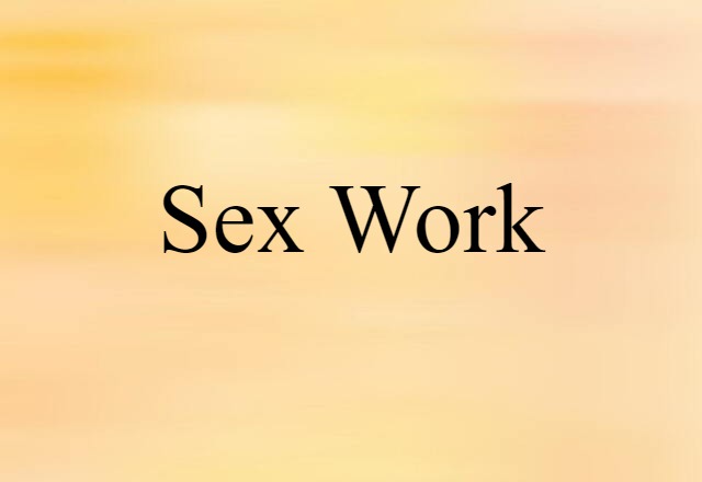 sex work