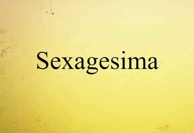 Sexagesima