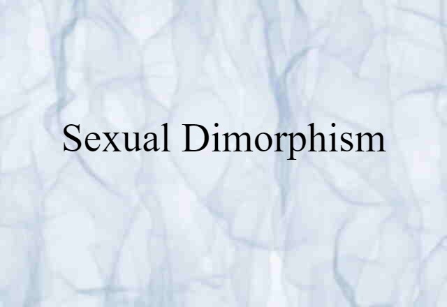 sexual dimorphism