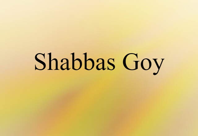 Shabbas goy