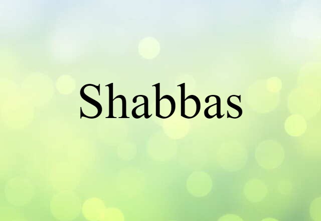 Shabbas