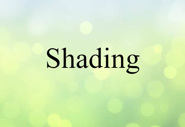 Shading (noun) Definition, Meaning & Examples