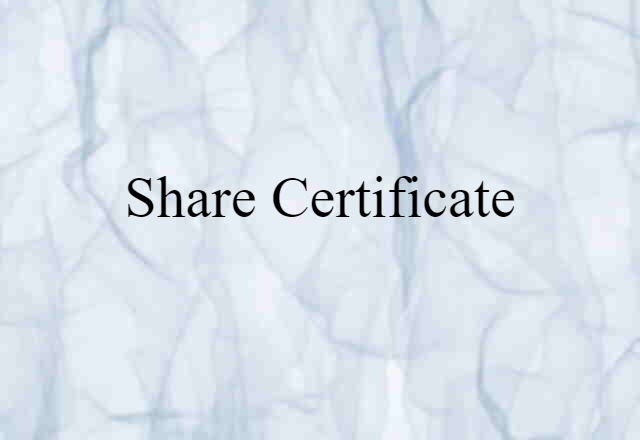 share certificate