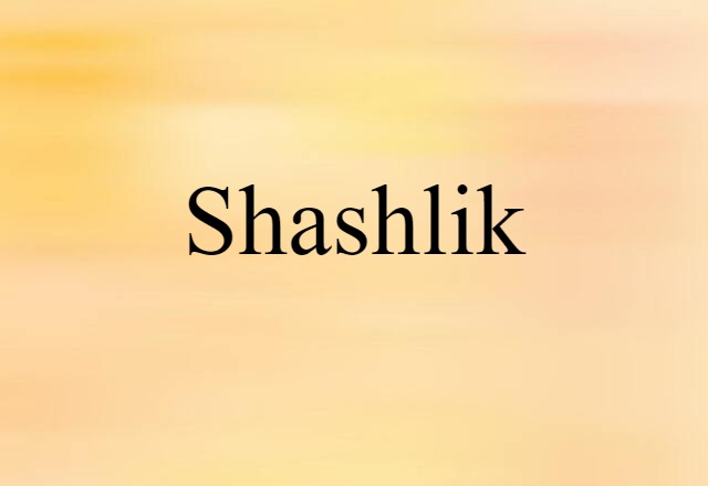 Shashlik (noun) Definition, Meaning & Examples