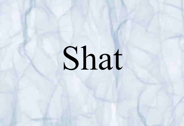 Shat (noun) Definition, Meaning & Examples