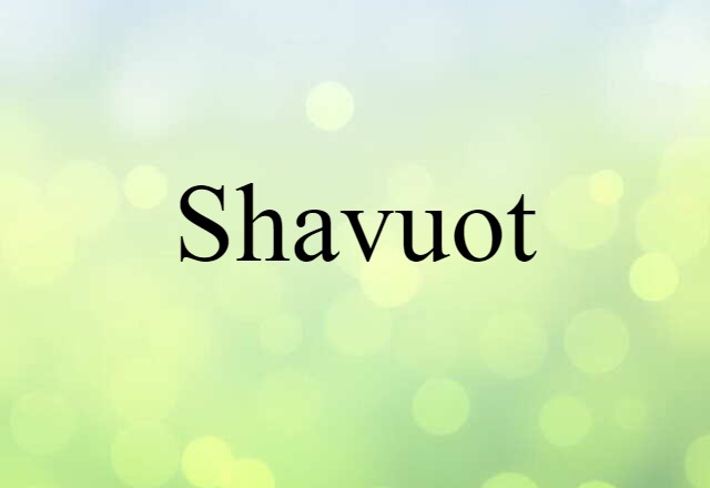 Shavuot