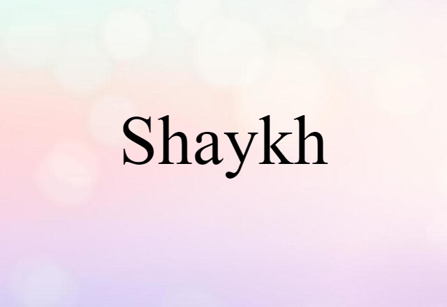 shaykh