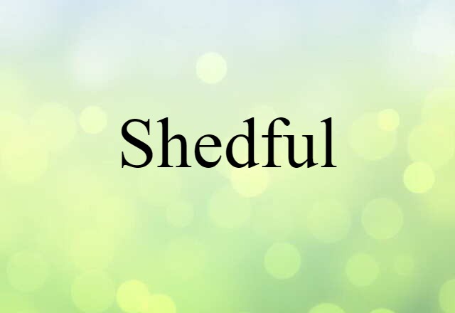 Shedful (noun) Definition, Meaning & Examples