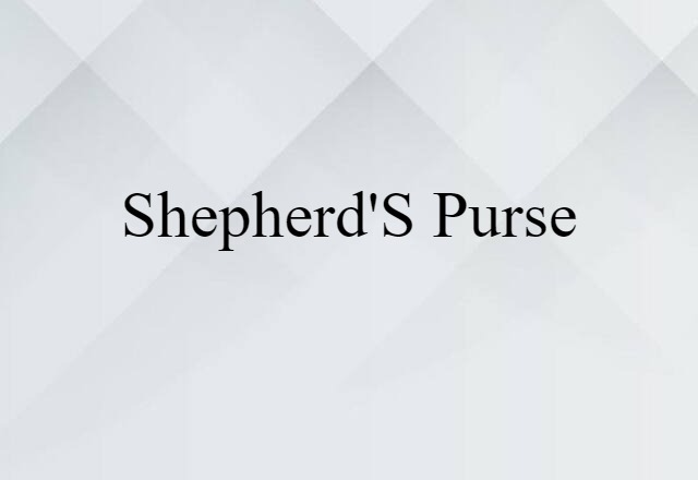 shepherd's-purse