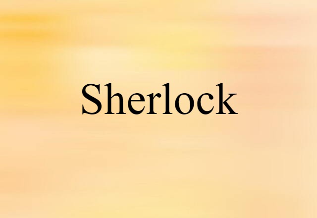 Sherlock (noun) Definition, Meaning & Examples