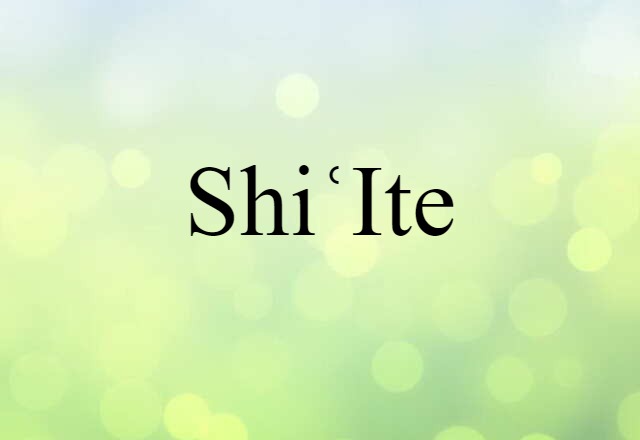 Shiʿite (noun) Definition, Meaning & Examples