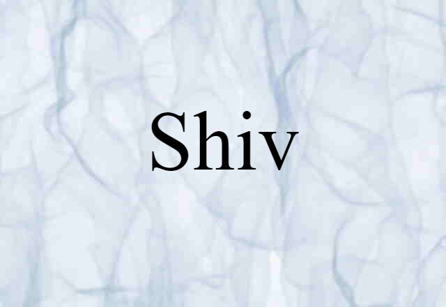 Shiv (noun) Definition, Meaning & Examples