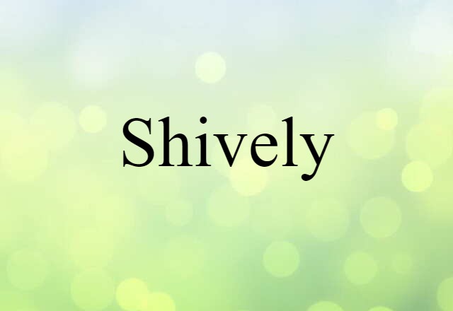 Shively (noun) Definition, Meaning & Examples