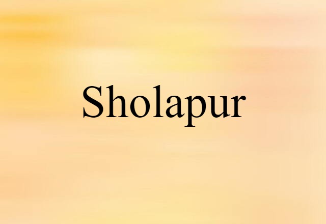 Sholapur