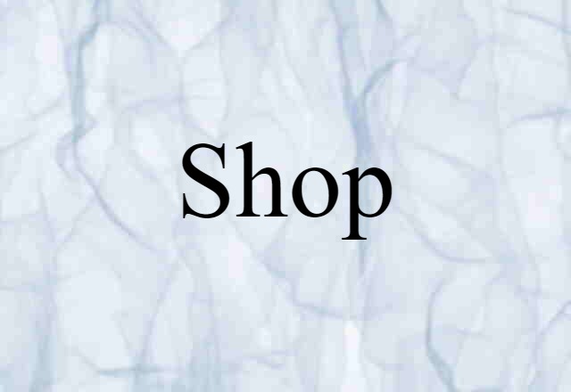 Shop (noun) Definition, Meaning & Examples