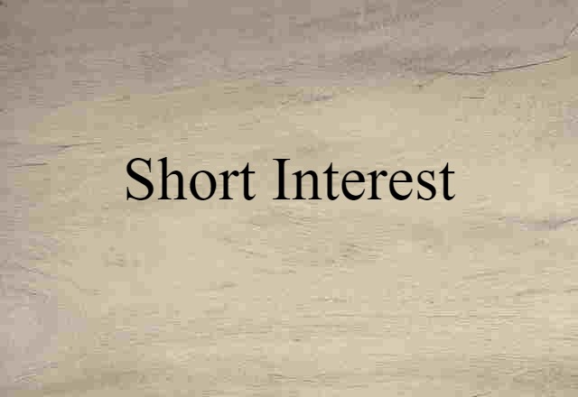 short interest