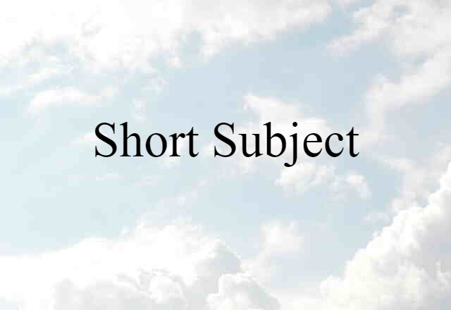 short subject