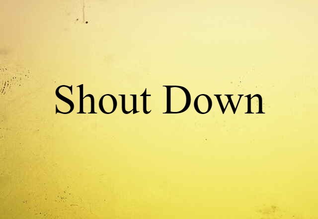 Shout Down (noun) Definition, Meaning & Examples