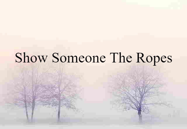 show someone the ropes