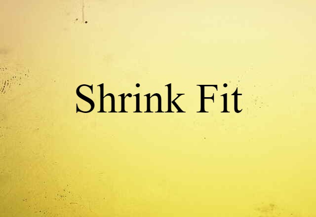 Shrink Fit (noun) Definition, Meaning & Examples