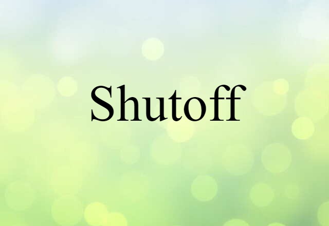 shutoff